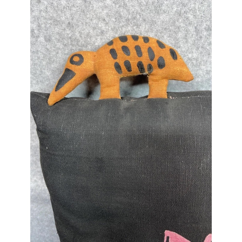 Vintage Salsa Folk Art Animal‎ Pillow 15" Handmade Boho Ethnic Decorative Unique - Picture 5 of 7